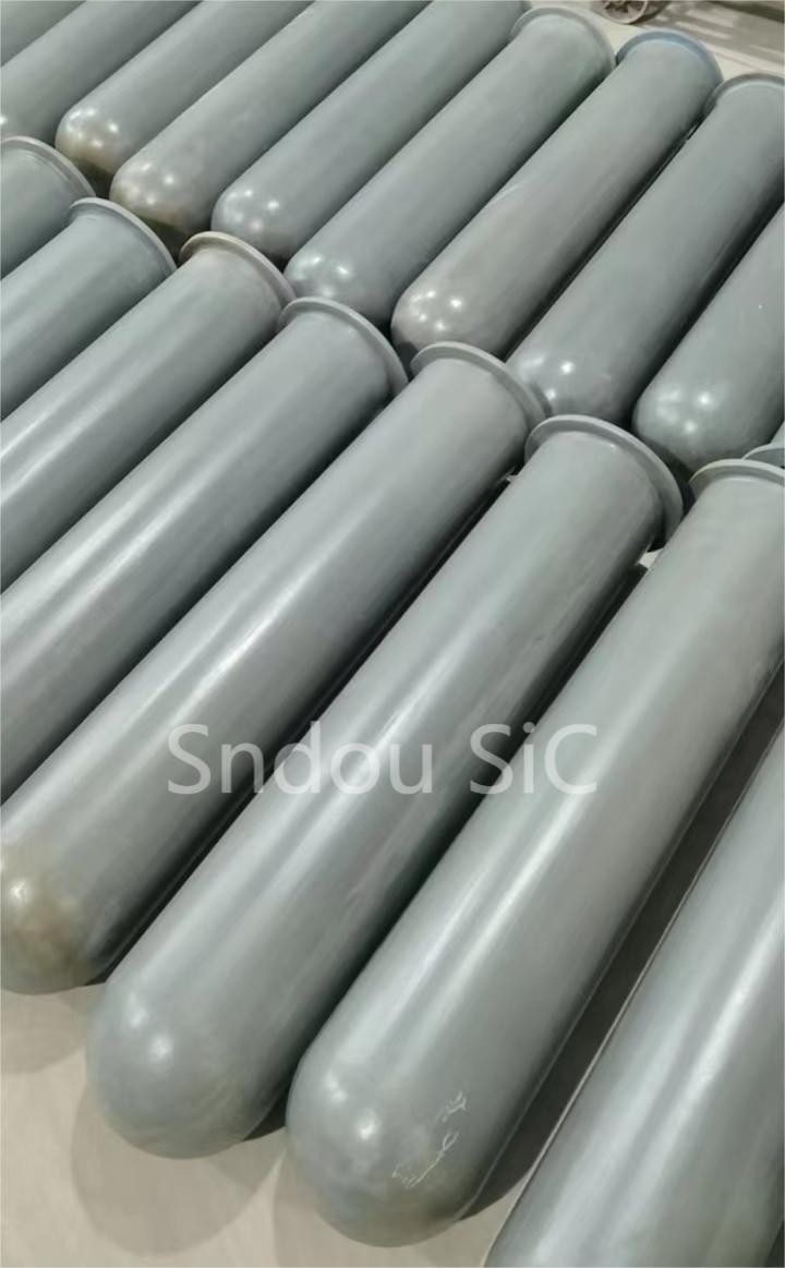 Heater Immersion Tube by NSiC Si3N4-SiC technical ceramics